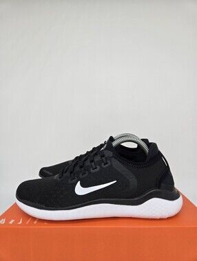 Nike Free RN 2018 Black White Women's Running Shoes Size 6